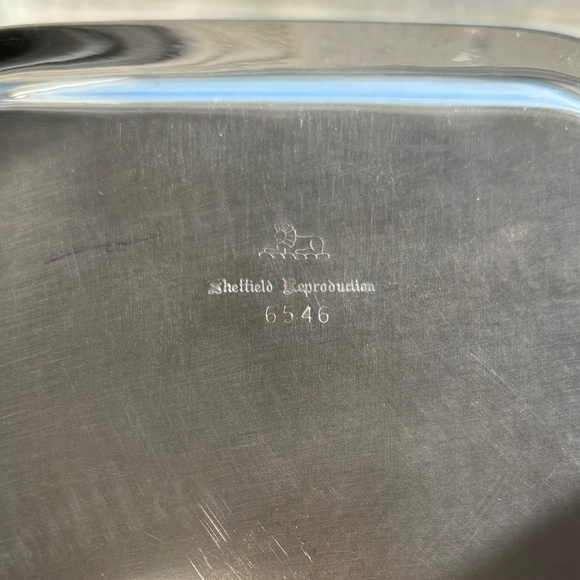 Sheffield Reproduction 6546 Silver Plated 9" Tray, Circa 1950s, Rare Find - Picture 7 of 7